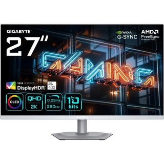 Écran PC GIGABYTE MO27Q2A ICE 27" QHD 280 Hz QD-OLED FreeSync G-SYNC HDR400 Réglable