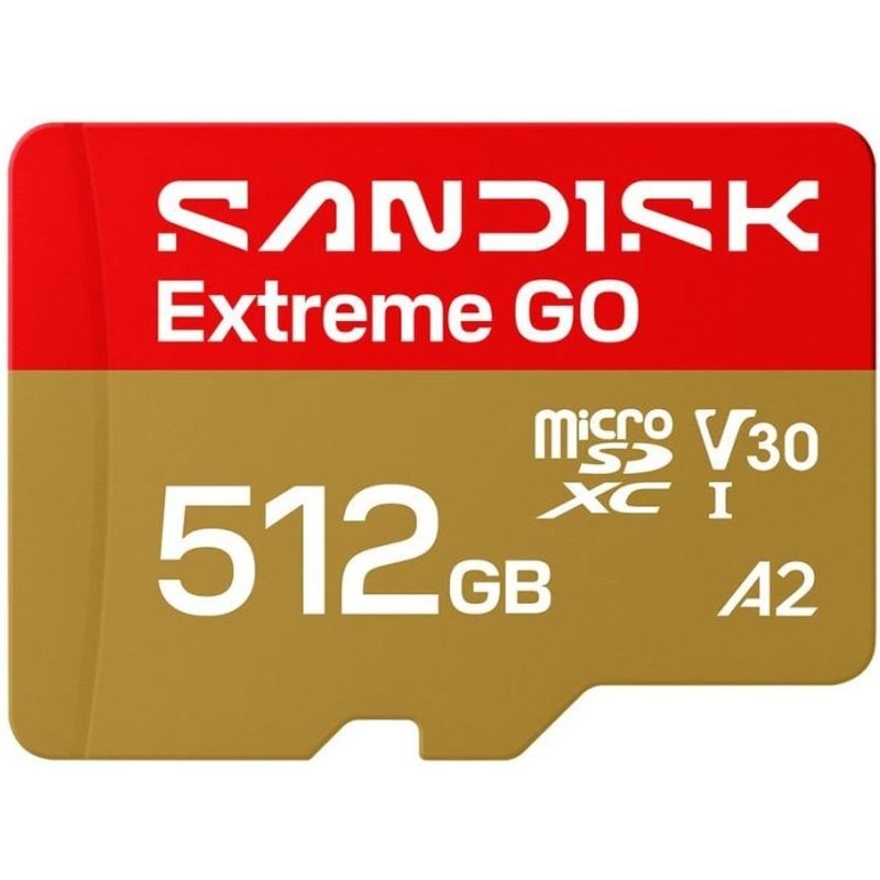 Carte mémoire SanDisk Extreme GO 512 Go UHS-I 240MB/s U3 V30 A2