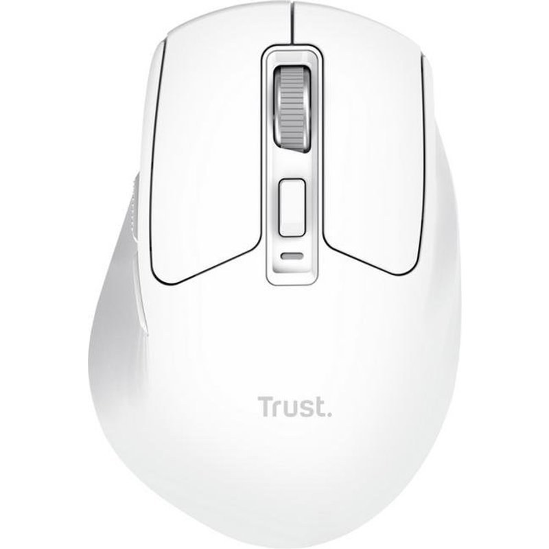 Souris Trust Niven RF Wireless Bluetooth 3200DPI Blanc USB-C 7 Boutons