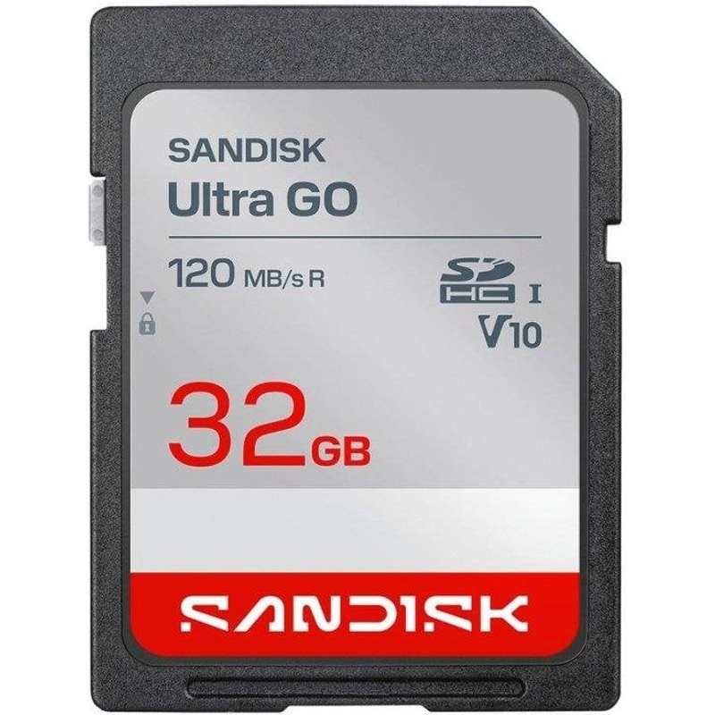 Carte mémoire SanDisk Ultra GO 32 Go UHS-I 120MB/s U3 V10 noire
