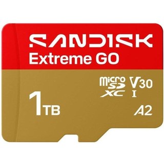 Carte mémoire SanDisk Extreme GO 1 To microSDXC UHS-I U3 V30 240MB/s Or Rouge