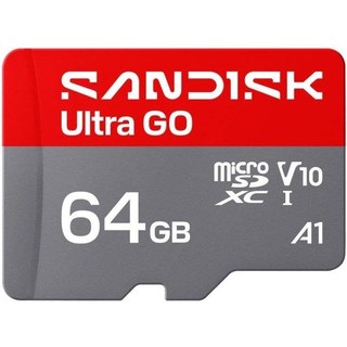Carte mémoire Sandisk Ultra GO 64 Go UHS-I 140MB/s V10 Gris Rouge
