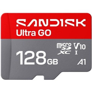 Carte mémoire Sandisk Ultra GO 128 Go microSDXC UHS-I 190MB/s V10 Gris Rouge