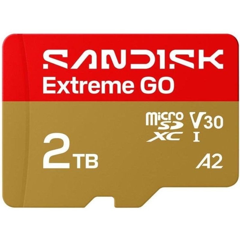 Carte mémoire Sandisk Extreme GO 2 To microSDXC UHS-I 240 MB/s V30 A2