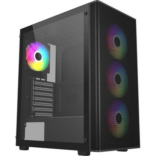 Boitier FSP M220-BA Noir ARGB Verre Midi Tower ATX mATX