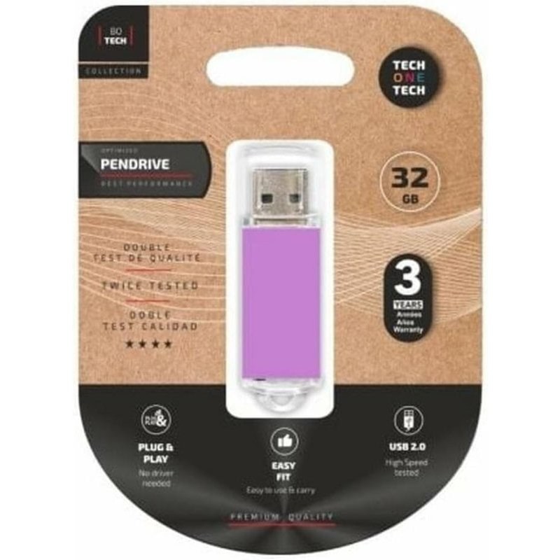 tech-one-tech Clé USB Tech One Tech TEC3009-32 32 Go Multicolore Compacte