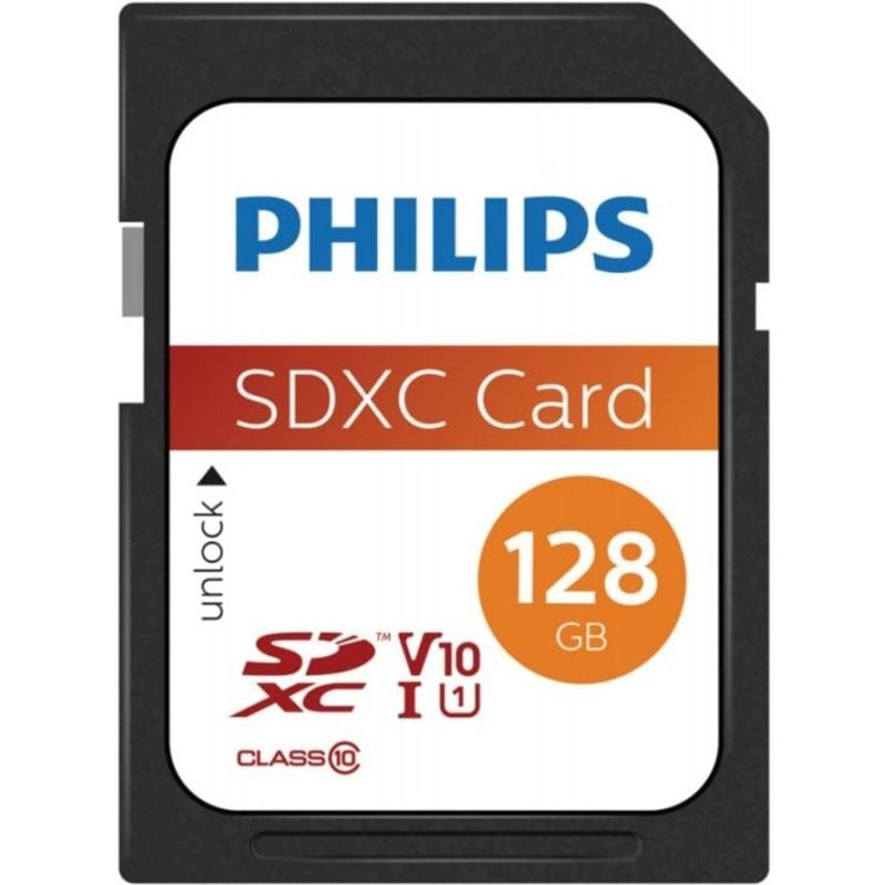 Carte mémoire Philips FM12SD55B/00 128 Go SDXC Classe 10 UHS-I 80MB/s
