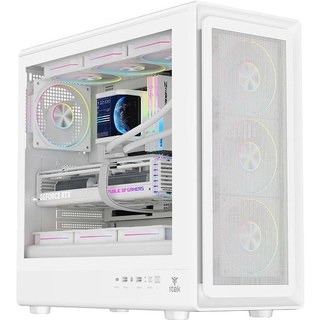 Tour ATX Itek MESHCORE 36W Big Tower Gaming RGB Blanc Fenetre