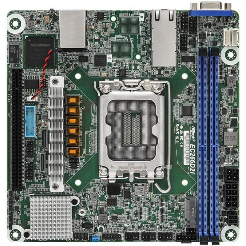 Carte mère AsRock EC266D2I Intel C266 LGA1700 DDR5 Mini ITX RAID