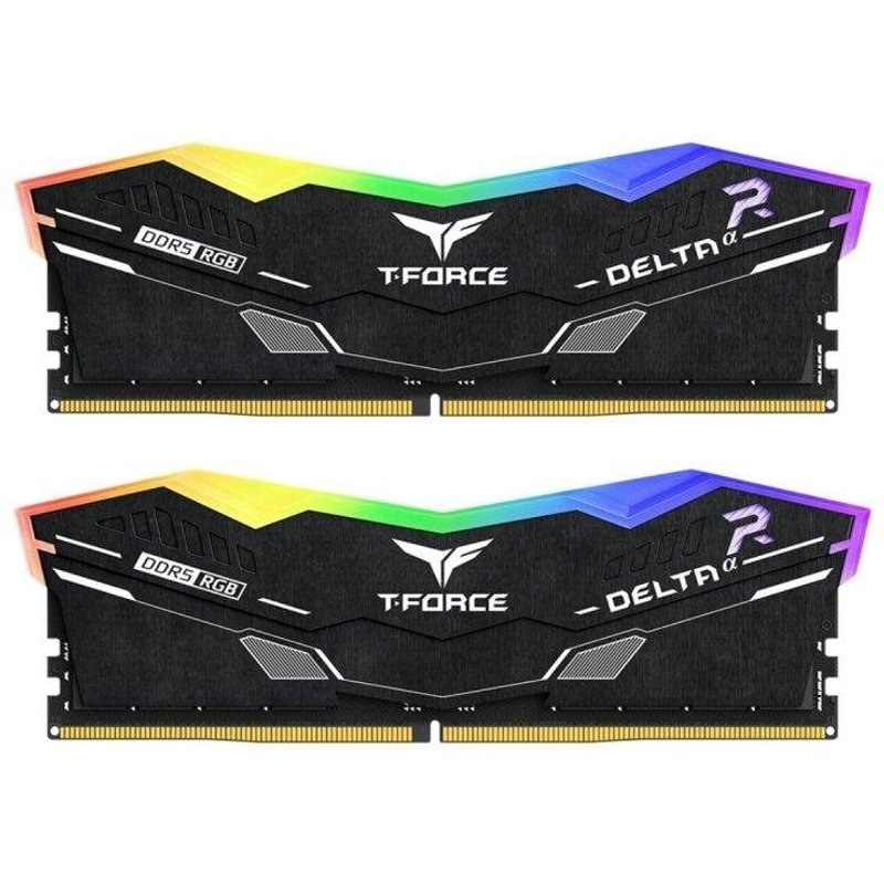 Mémoire RAM Team Group T-Force Deltaα RGB 32 Go 2X16GO DDR5 6000 MHz CL30 AMD EXPO Noir