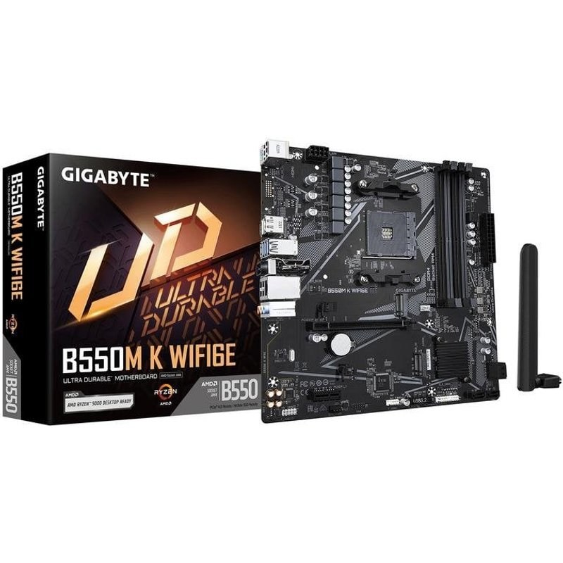 Carte mère GIGABYTE B550M K WIFI6E B550 AM4 DDR4 Micro ATX Wi-Fi 6E Bluetooth