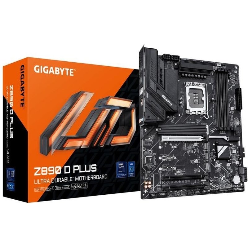 Carte mère GIGABYTE Z890 D PLUS Intel Z890 LGA1851 DDR5 ATX PCIe 5.0 2.5GBE M.2 RAID