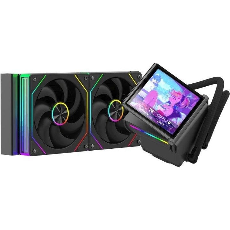 Refrigeration Liquide ProGaming GlacierView 240 LCD 240 mm 2 Ventilateurs ARGB Écran IPS