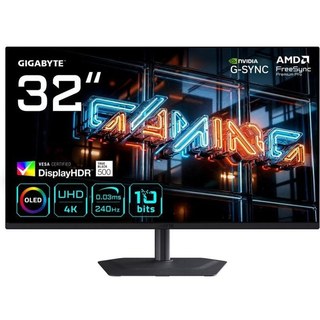 Écran PC GIGABYTE MO32U24 32" Ultra HD 4K 240 Hz QD-OLED G-Sync FreeSync Réglable