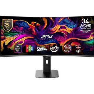 Écran PC MSI MPG 341CQRDE 34" UltraWide Quad HD 360 Hz QD-OLED Courbe HDR True Black