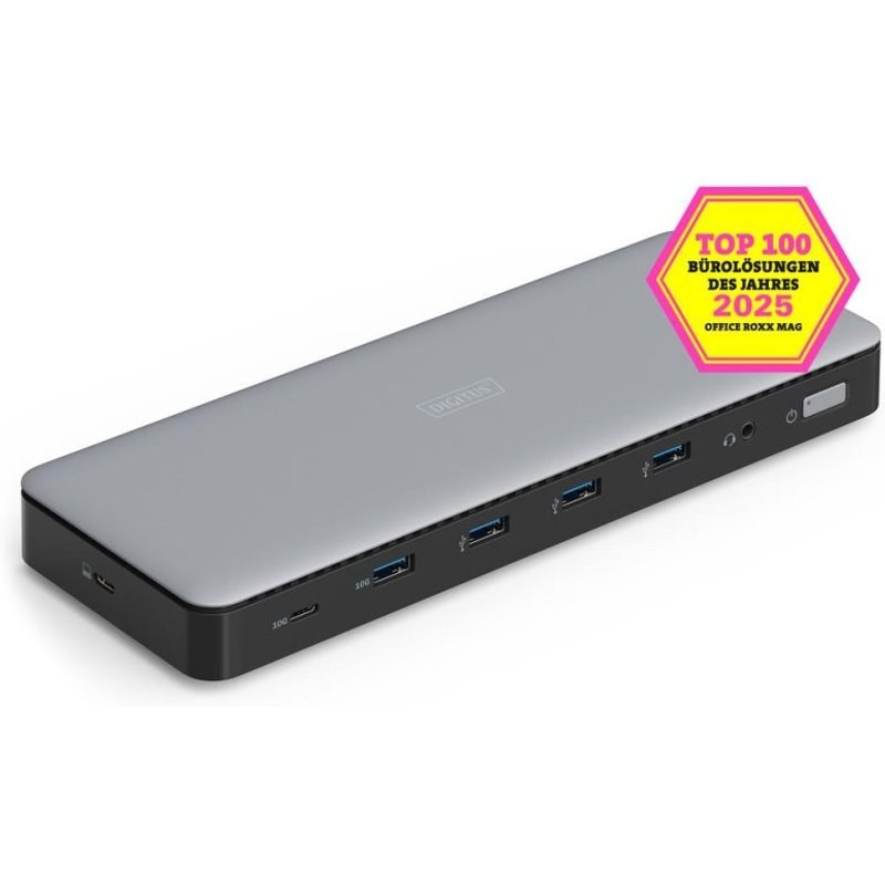 Station d'accueil Digitus USB-C 13 ports 3 HDMI 2 DisplayPort 4K