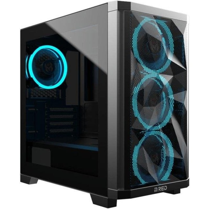 red-computer Boîtier PC Gaming M.RED Stardust Mini Black Mini Tower