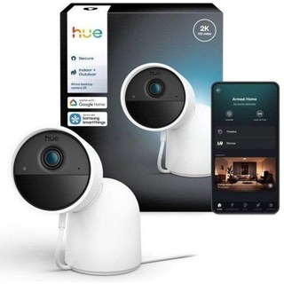 Caméra de surveillance Philips Hue 2K Vision Nocturne Intérieure et Extérieure Filaire
