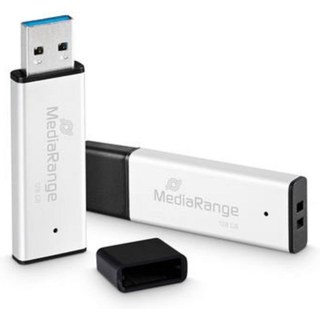 Clé USB MediaRange MR1902 128 Go USB 3.2 Gen 1 220 Mo/s Noir Argent