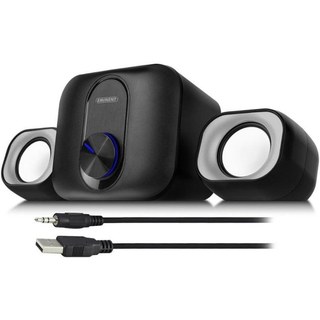 Haut-parleurs Eminent 2.1 câblés USB 11W pour PC portable noir