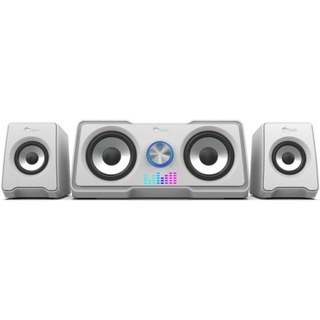 Haut-parleurs C-Tech 2.1 canaux USB 16 W avec contrôle rotatif blanc
