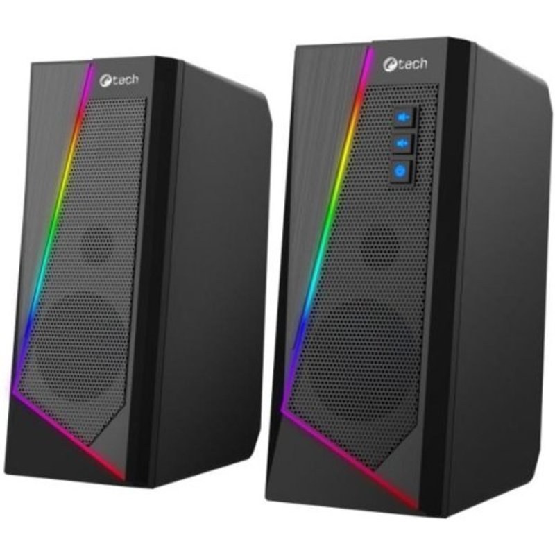 Haut-parleurs C-Tech 2 voies filaires 6W avec rétroéclairage et USB