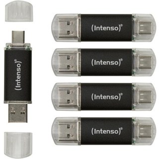 Clé USB Intenso Twist Line 32 Go USB-A et USB-C 70 Mo/s Anthracite