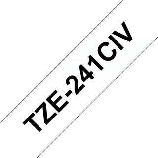 Cinta laminée Brother 18 mm 8 m noire sur blanc pour étiquettes