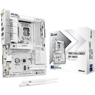 Carte mère AsRock B860 Challenger Wi-Fi White Intel B860 LGA 1851 DDR5 ATX Wi-Fi 7 2.5GBE RAID