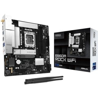 Carte mère AsRock B860M Rock Wi-Fi Intel B860 LGA 1851 DDR5 Micro ATX Wi-Fi 6E RGB