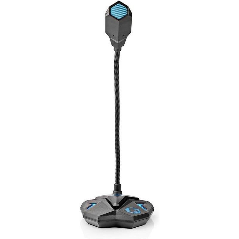 Microphone Nedis GMICGU100BK USB omnidirectionnel avec col flexible et bouton mute