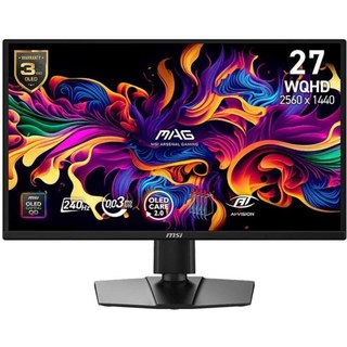 Écran PC MSI MAG 272QPDE 26,5'' Wide Quad HD 240 Hz QD-OLED Hauteur réglable 0,03MS
