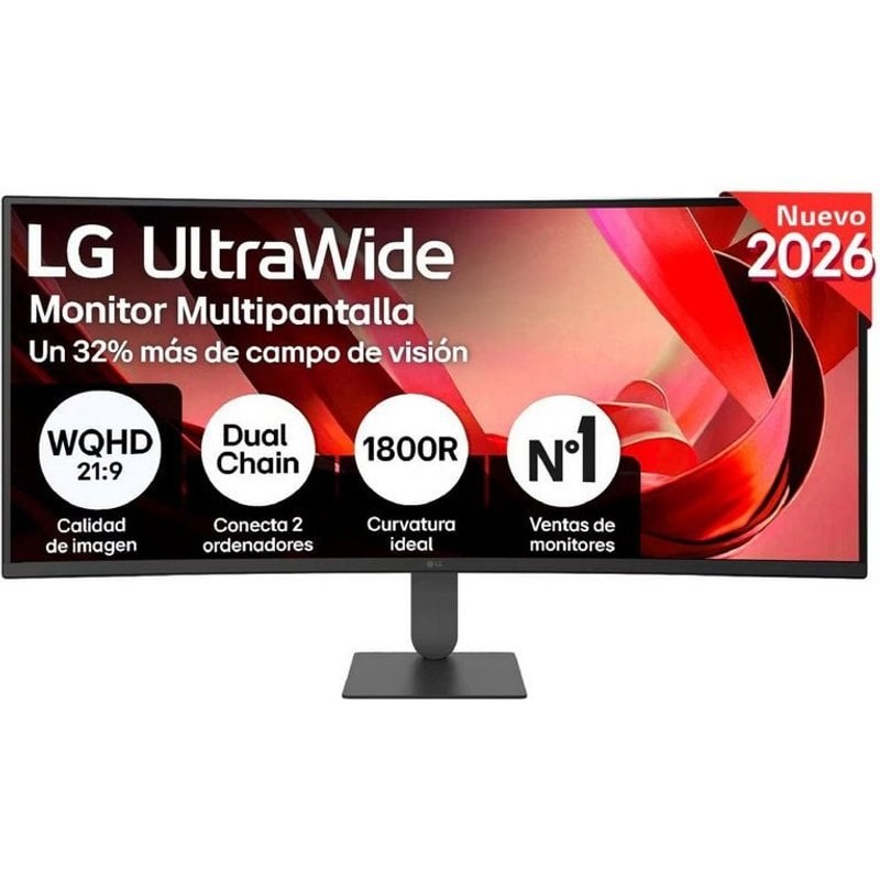 Écran PC LG UltraWide 34U640B-B 34" UltraWide QHD 144 Hz VA Courbe HDR10 USB-C Hauteur réglable