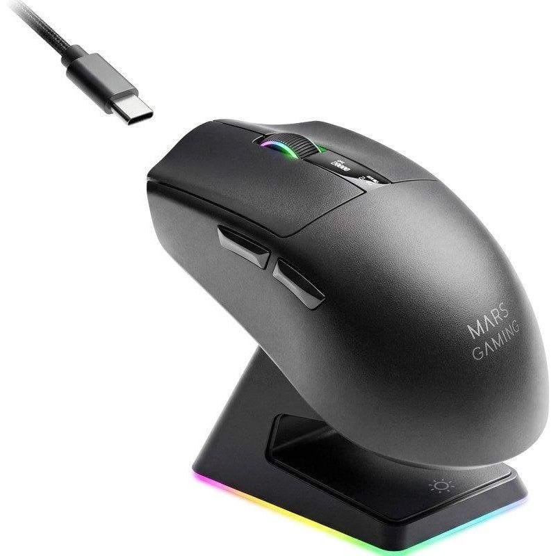 Souris Mars Gaming MMW-ELITE sans fil 20000 DPI Tri-mode OLED RGB Negro