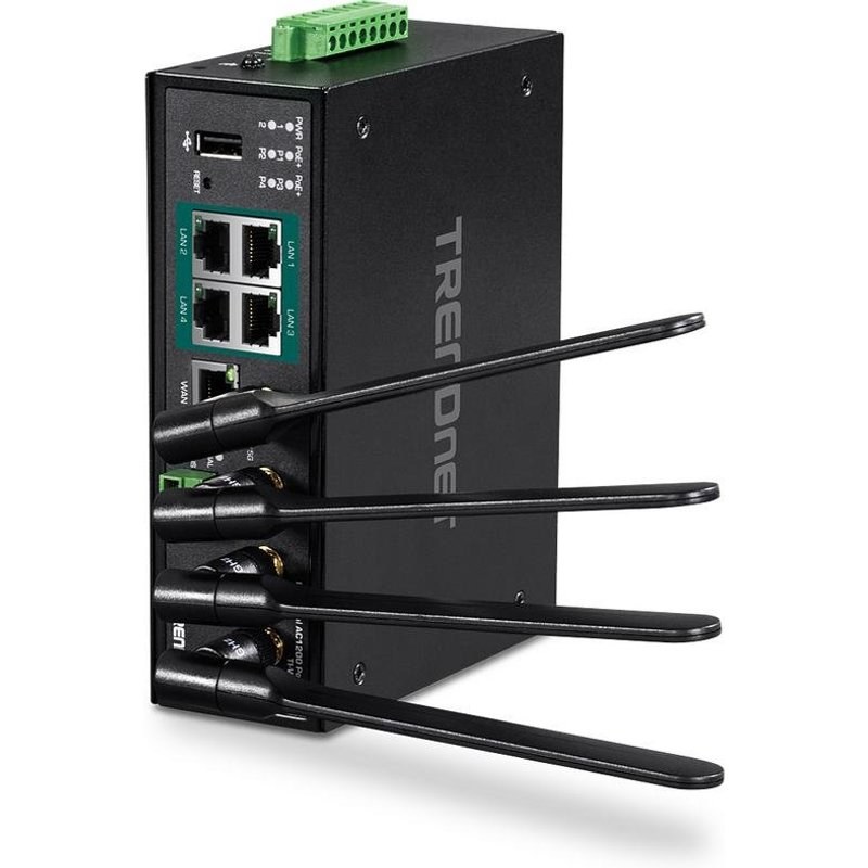 Router Trendnet TI-WP100 Ethernet Wi-Fi 5 AC1200 Double Bande PoE+ Industriel