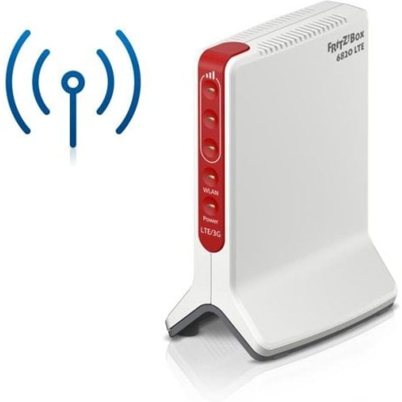 FRITZ! Router Fritz Box 6820 LTE Wi-Fi 4 450MBPS Bande Unique 2,4 GHz 4G Rouge Blanc