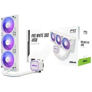 Refrigeración Líquida AsRock Pro White 360 ARGB 360 mm 3 Ventiladores Blanc