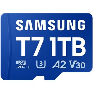 Carte MicroSD Samsung T7 1 To UHS-I 170 Mo/s Class 3 U3 V30 Bleu