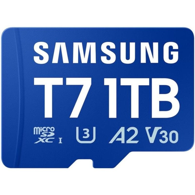 Carte MicroSD Samsung T7 1 To UHS-I 170 Mo/s Class 3 U3 V30 Bleu