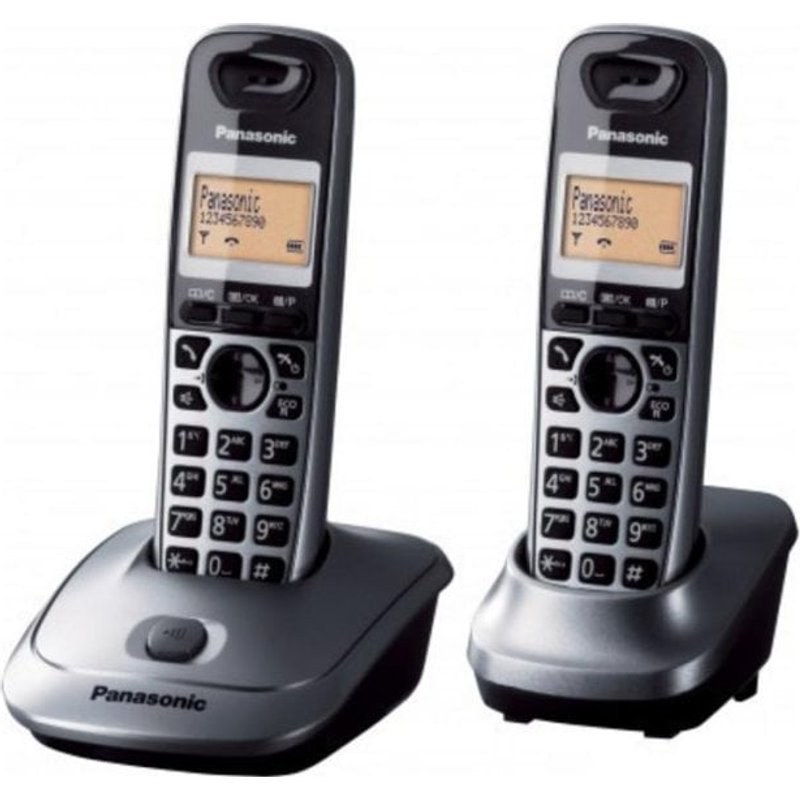 Téléphone DECT Panasonic KX-TG2512 Inalámbrico Gris 2 Terminales