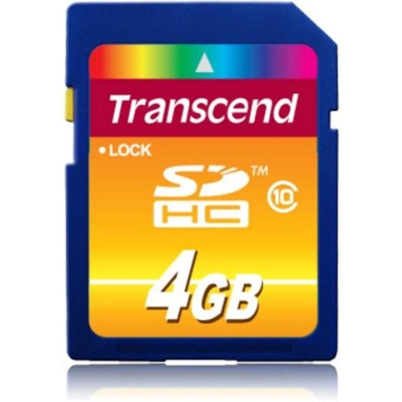 Carte SDHC Transcend TS4GSDHC10 4 Go Classe 10 30MB/s Noire