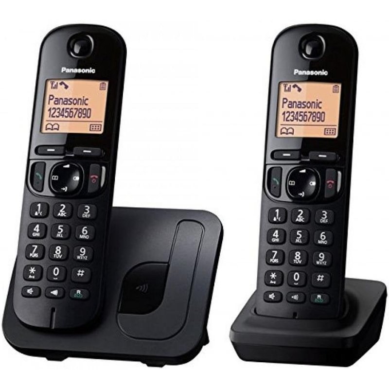 Téléphone DECT Panasonic KX-TGC212 Inalámbrico Negro 2 Auriculares