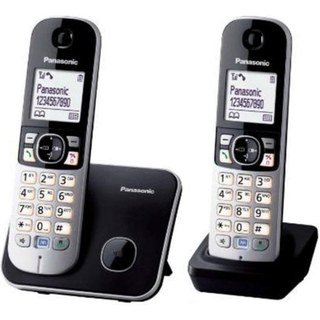 Téléphone DECT Panasonic KX-TG6812 Altavoz 120 entrées Identifiant d'appel Noir/Argent