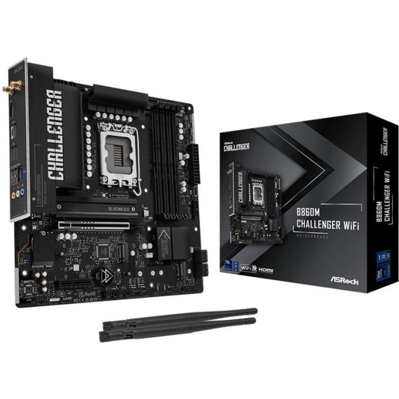 Carte mère Asrock B860M Challenger Wi-Fi Intel B860 LGA1851 DDR5 Micro ATX Wi-Fi 7 RGB