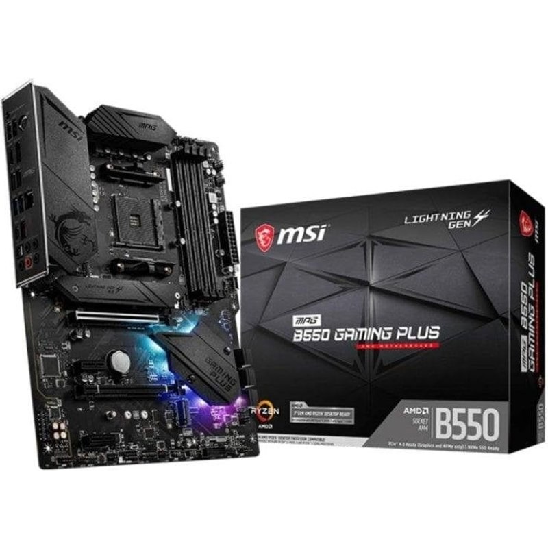 Carte mère MSI MPG B550 Gaming Plus AMD B550 AM4 DDR4 ATX Sans Wi-Fi RGB