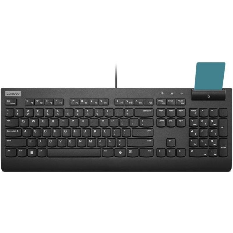 Clavier Lenovo Smartcard Wired Keyboard II AZERTY Français complet noir USB