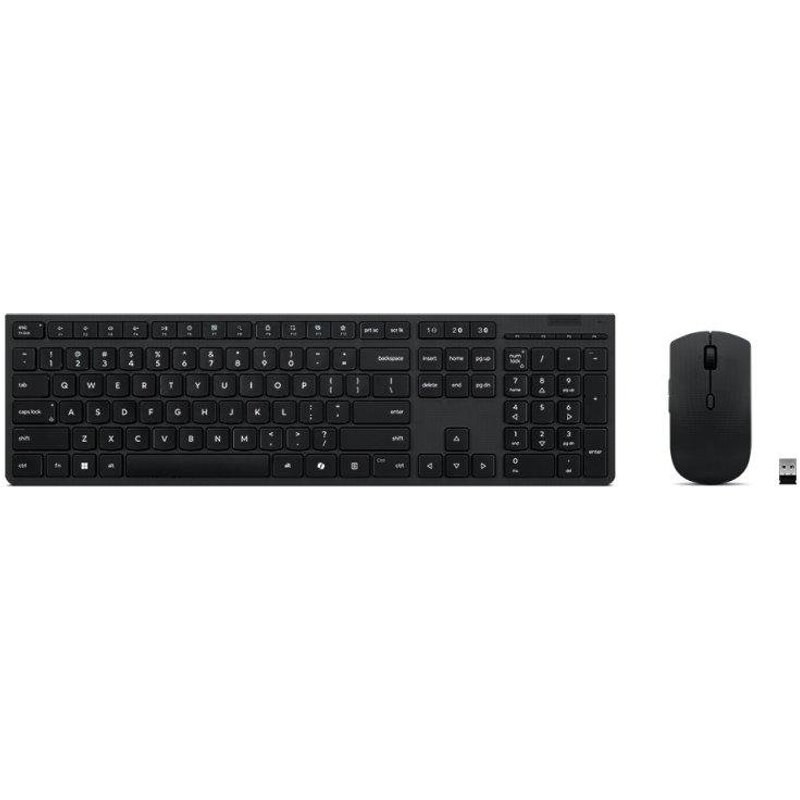 Clavier Lenovo Professional AZERTY Français complet sans fil avec souris ambidextre