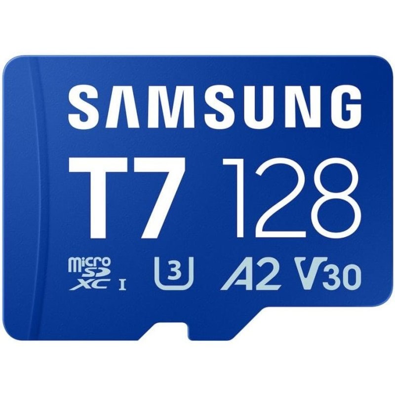 Carte microSD Samsung T7 128 Go UHS-I 170 Mo/s Class 10 U3 V30 Bleu