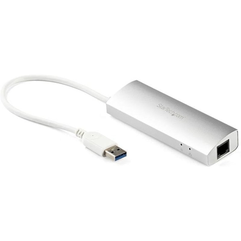Carte Réseau Startech Hub USB 3.2 Gen 1 5GBPS Ethernet Gigabit 3 Ports USB-A