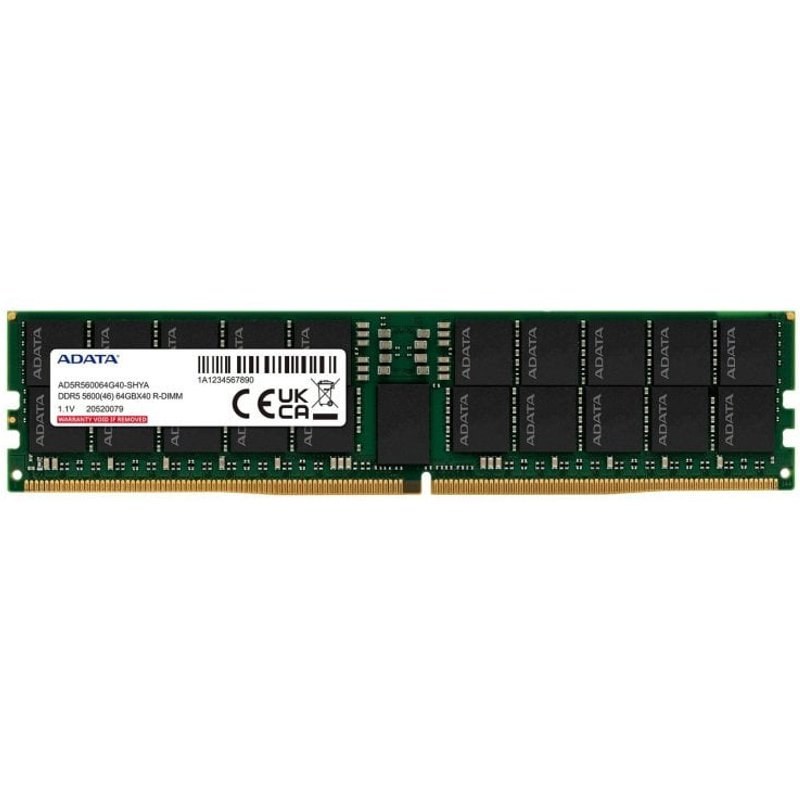 Mémoire RAM Adata AD5R560032G20-SHYA 32 Go 1X32GO DDR5 5600 MHz Registered ECC